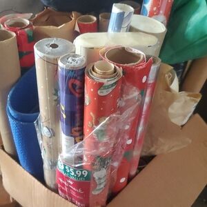 Festive Holiday Wrapping Paper Set - Red, Blue, Green